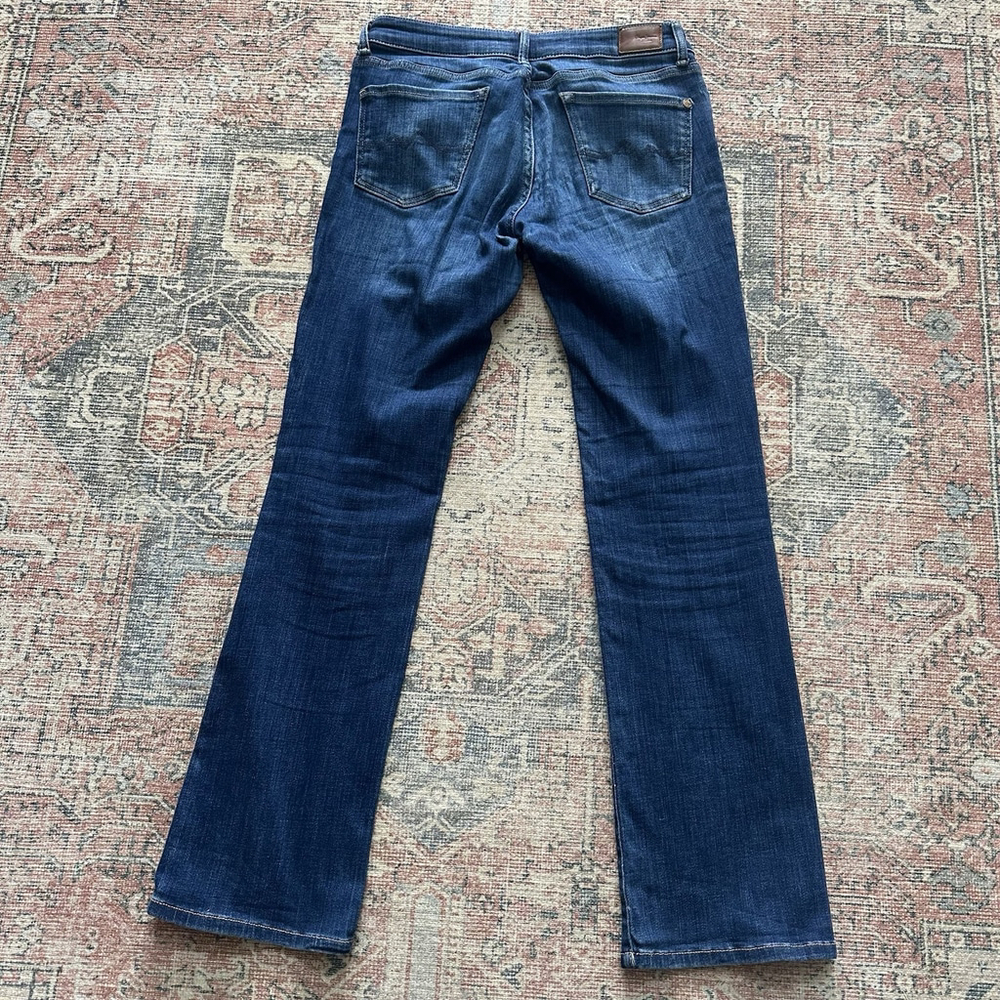 Pepe Womens Blue Bootcut Mid Waist Silk Touch Jeans | Vintage Denim Trousers - Picture 3 of 5